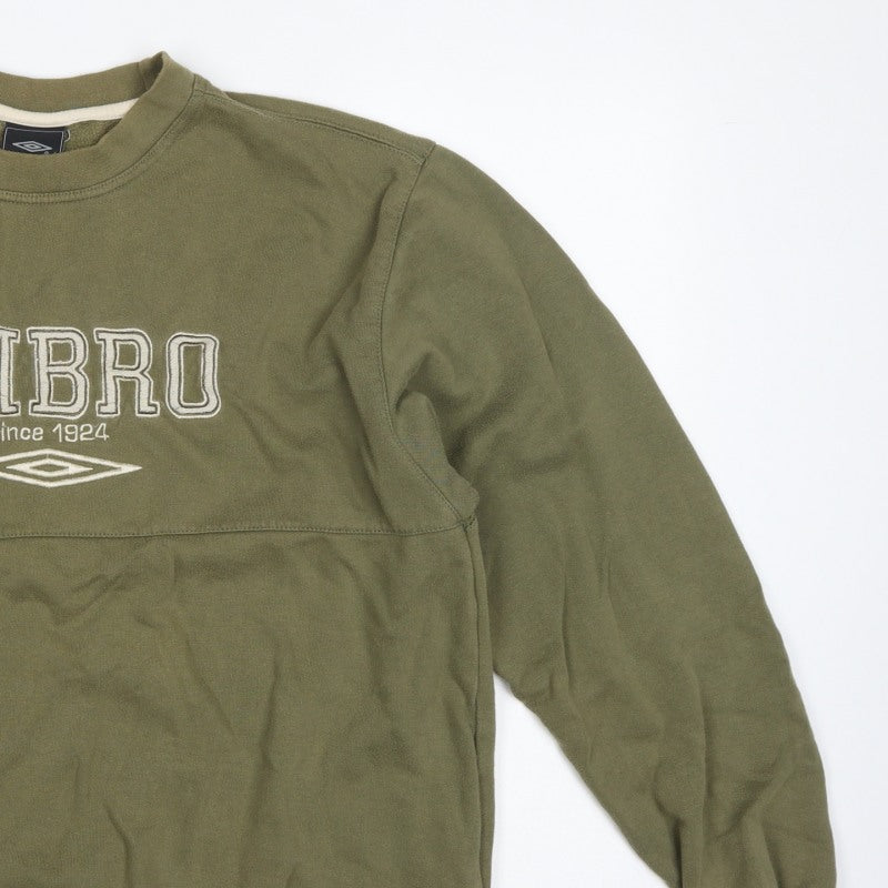 Umbro Men’s Green XL Pullover Crew Neck Embroidered Sweatshirt