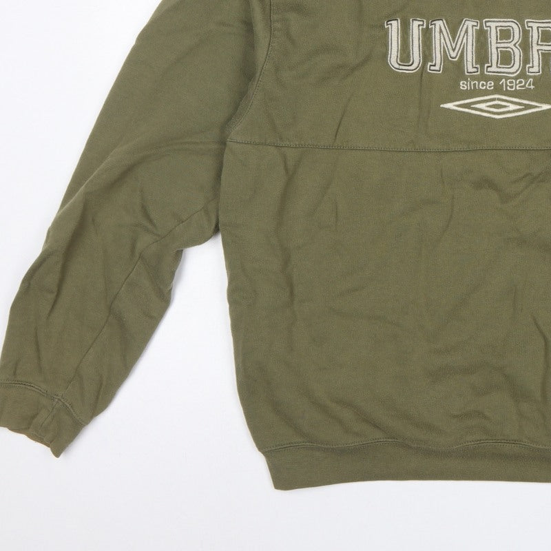 Umbro Men’s Green XL Pullover Crew Neck Embroidered Sweatshirt