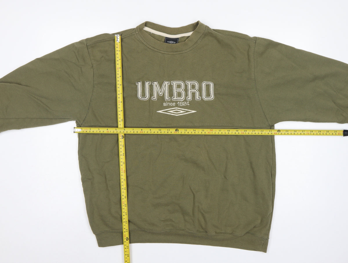 Umbro Men’s Green XL Pullover Crew Neck Embroidered Sweatshirt