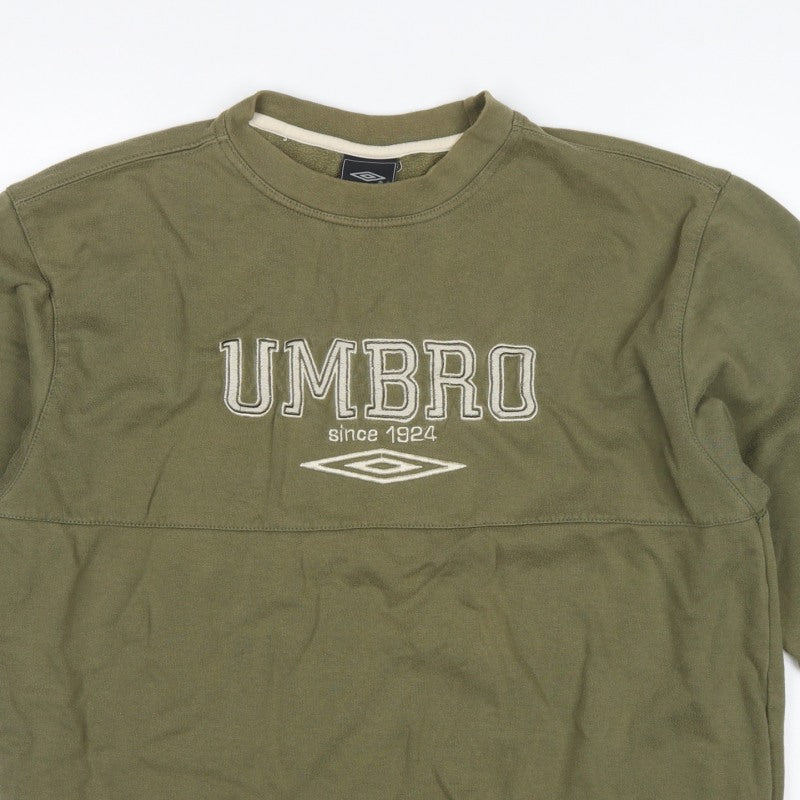 Umbro Men’s Green XL Pullover Crew Neck Embroidered Sweatshirt