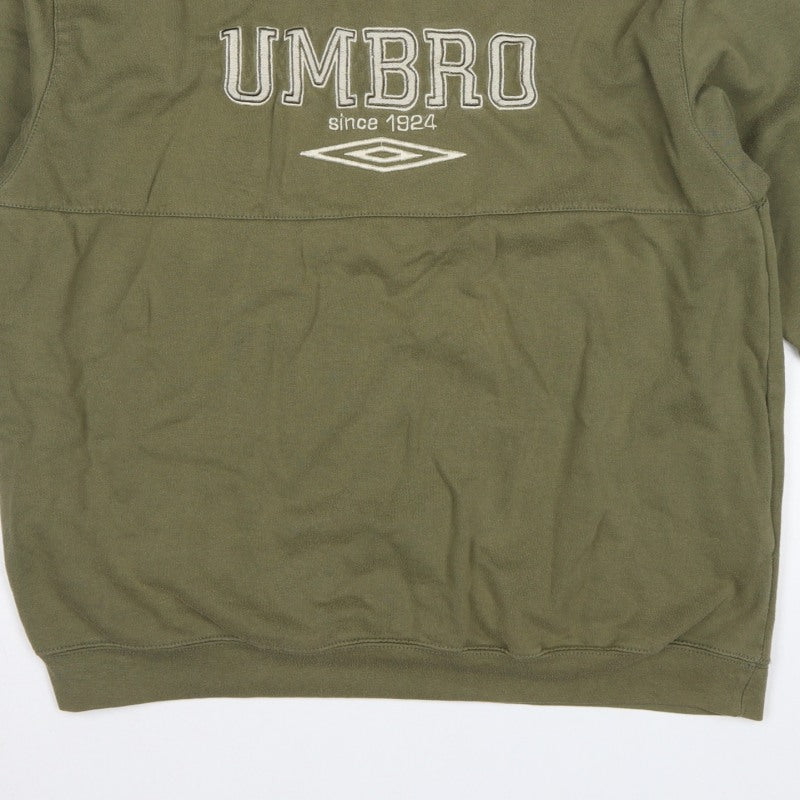 Umbro Men’s Green XL Pullover Crew Neck Embroidered Sweatshirt