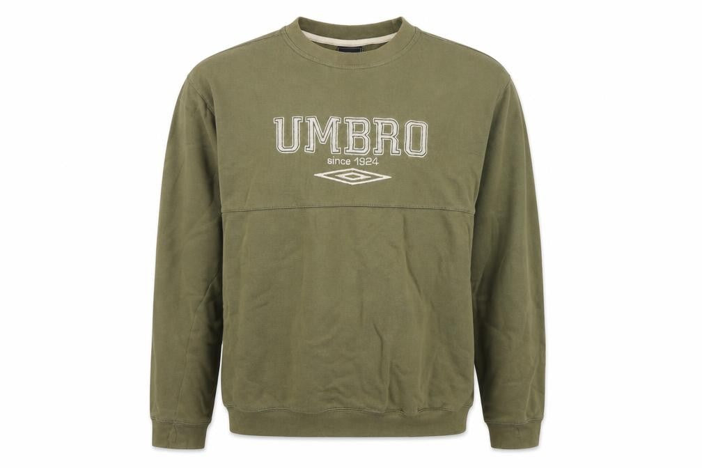 Umbro Men’s Green XL Pullover Crew Neck Embroidered Sweatshirt