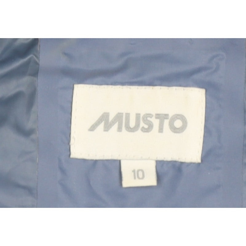 Musto Women’s Blue Size 10 Mid-Length Rain Coat Zip Pockets