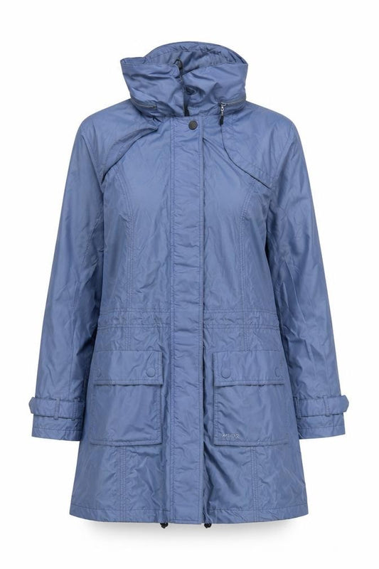 Musto Women’s Blue Size 10 Mid-Length Rain Coat Zip Pockets
