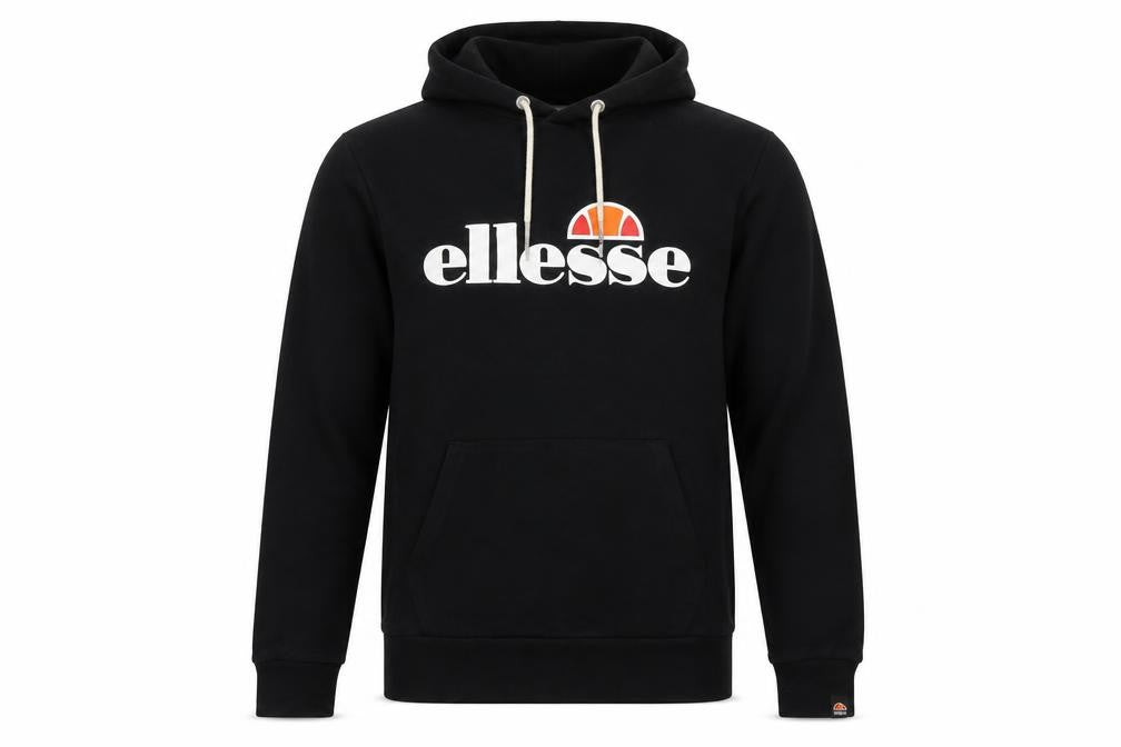 Ellesse Men’s Black M Pullover Logo Hoodie Sports Graphic