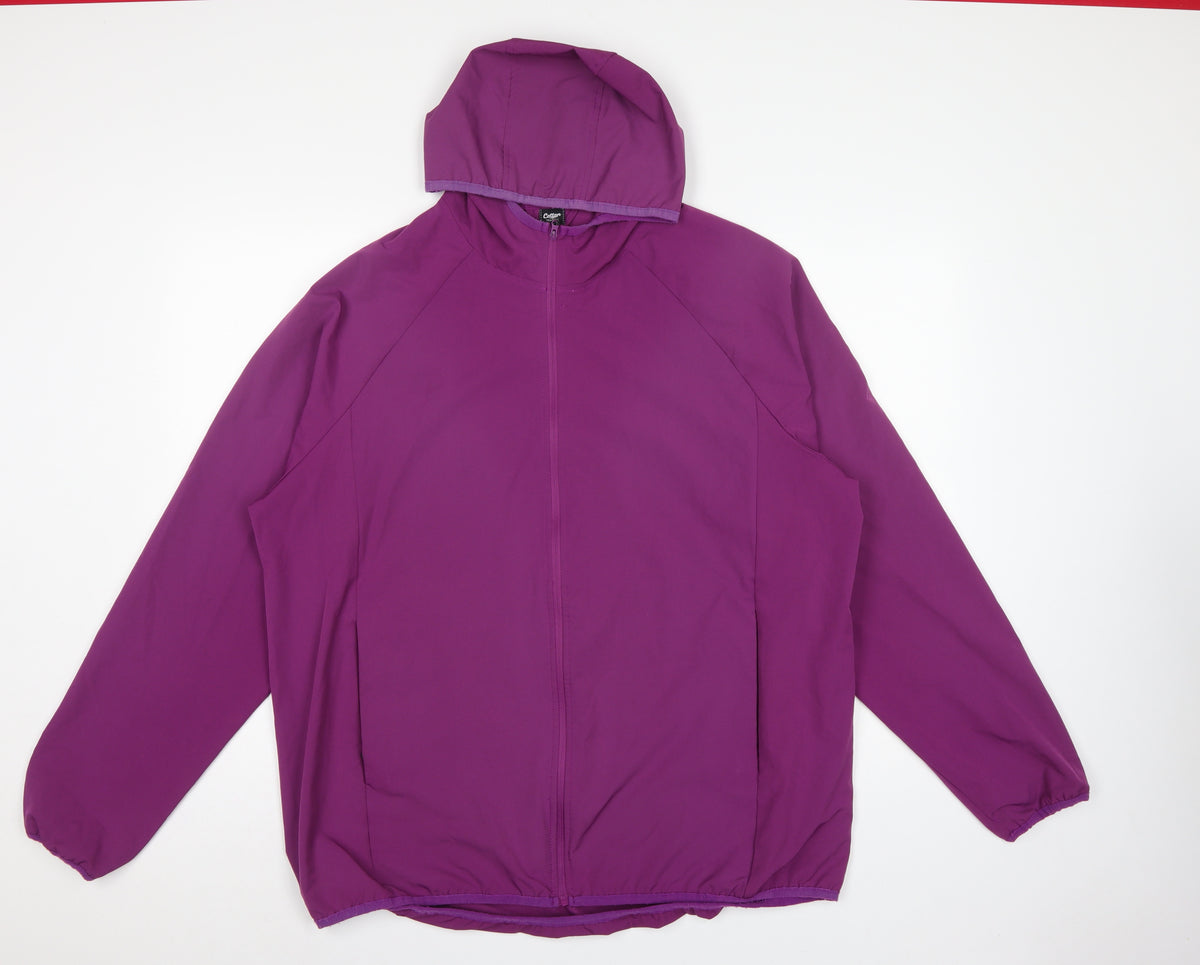 Cotton Traders Women’s Purple XL Hooded Full Zip Softshell Jacket