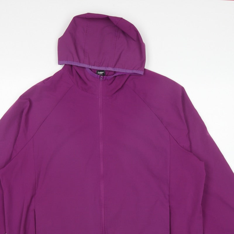 Cotton Traders Women’s Purple XL Hooded Full Zip Softshell Jacket