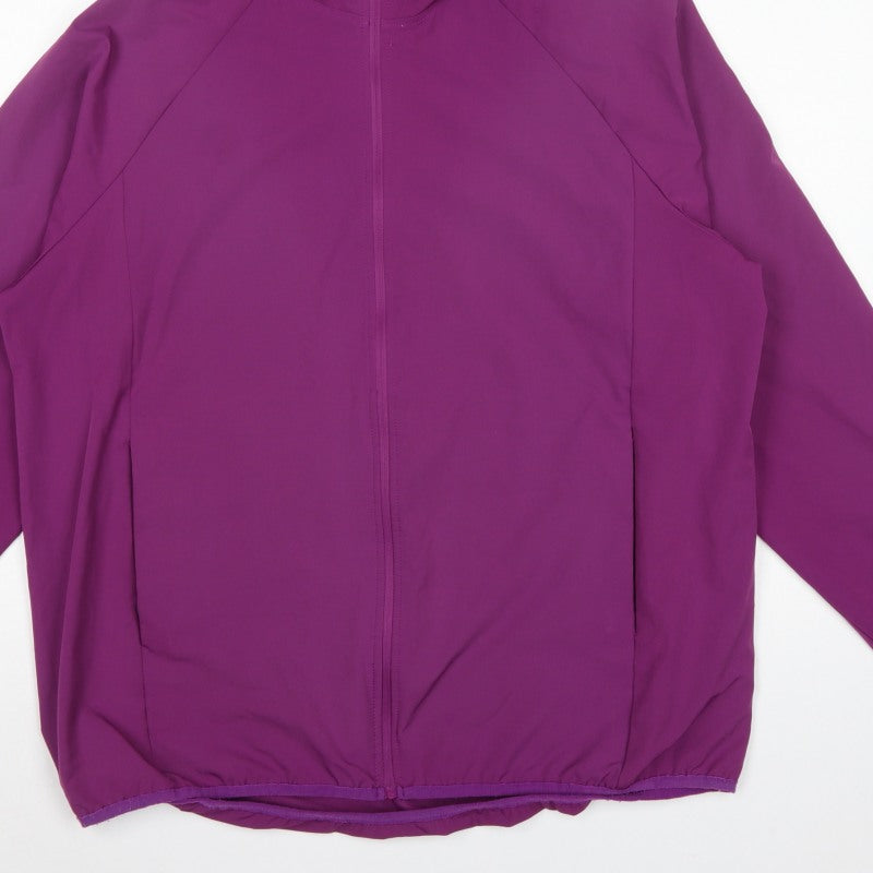 Cotton Traders Women’s Purple XL Hooded Full Zip Softshell Jacket