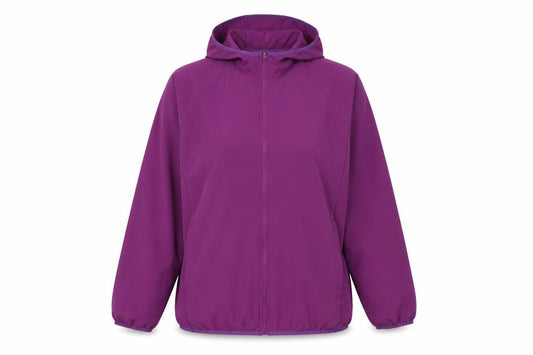 Cotton Traders Women’s Purple XL Hooded Full Zip Softshell Jacket