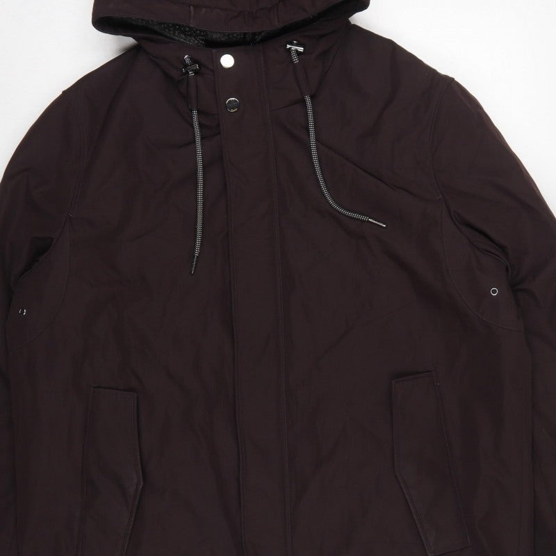Ted Baker Men’s Brown XL Hooded Parka Jacket Zip Lined