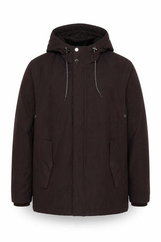 Ted Baker Men’s Brown XL Hooded Parka Jacket Zip Lined