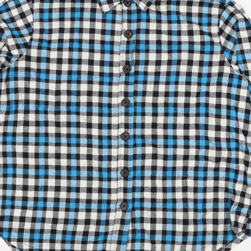 New Look Women’s Blue Check Button Basic Jacket UK 6