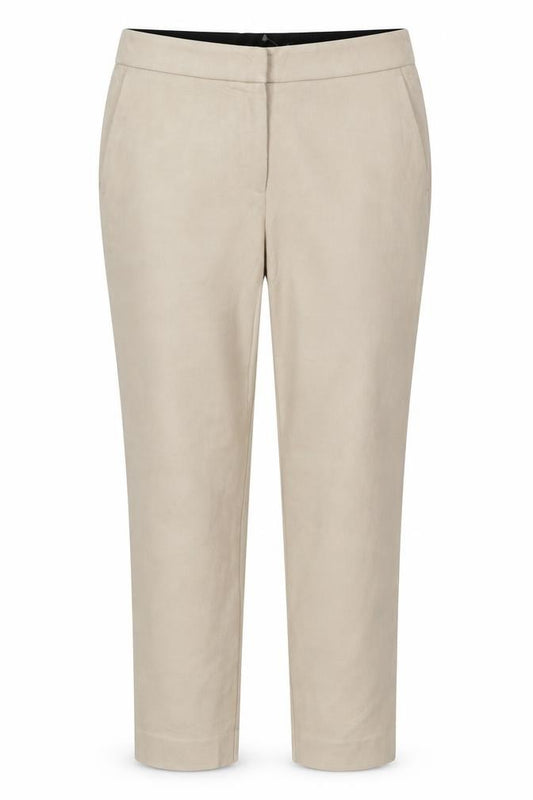 Zara Women’s Beige UK 12 Straight Leg Elastic Waist Trousers
