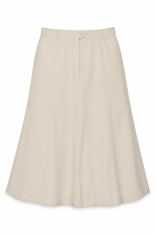 Luca Women’s Beige UK 14 Long A-Line Virgin Wool Blend Skirt