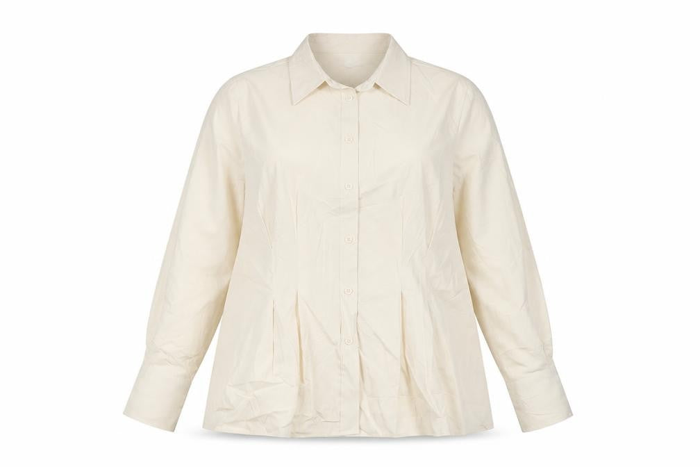 M&S Women’s Ivory Size 18 Lyocell Collared Long Sleeve Button-Up Shirt