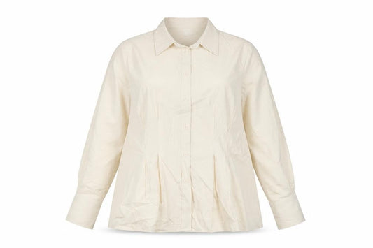 M&S Women’s Ivory Size 18 Lyocell Collared Long Sleeve Button-Up Shirt