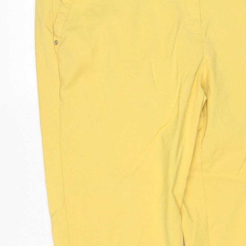 Marks & Spencer Women Yellow Size 20 Regular Straight Trousers