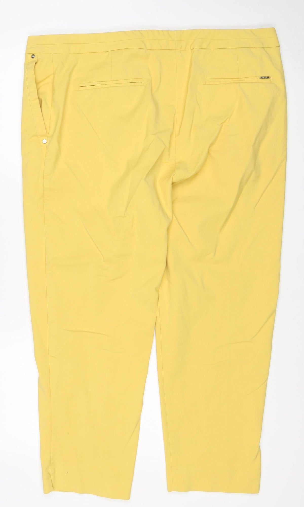 Marks & Spencer Women Yellow Size 20 Regular Straight Trousers
