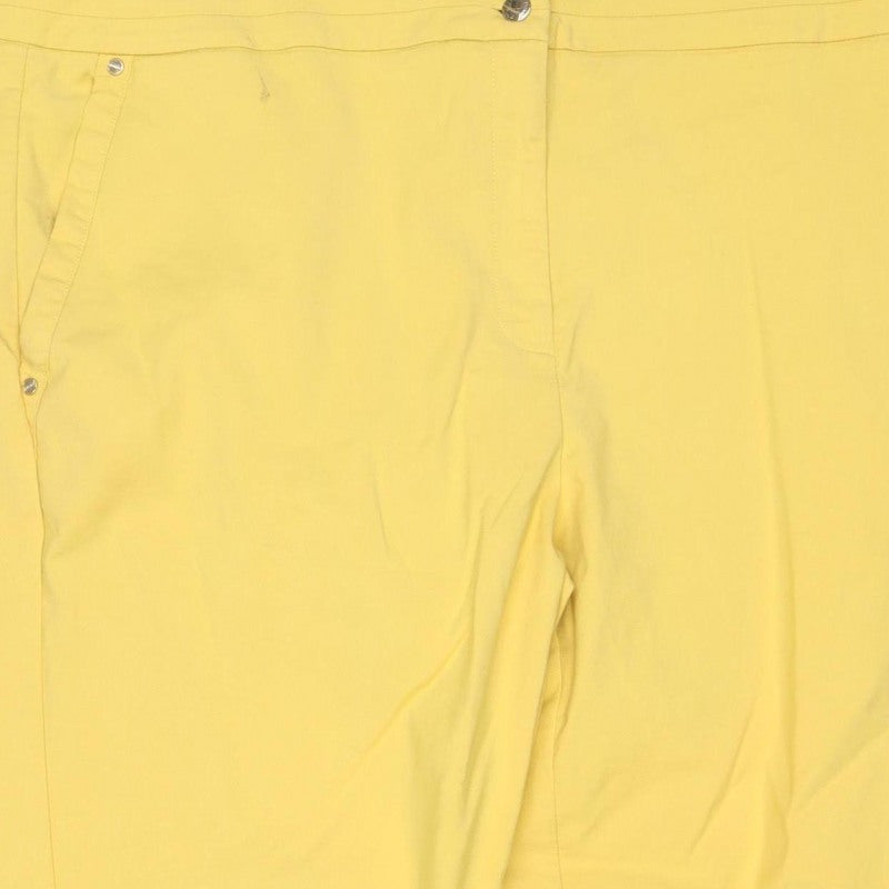 Marks & Spencer Women Yellow Size 20 Regular Straight Trousers