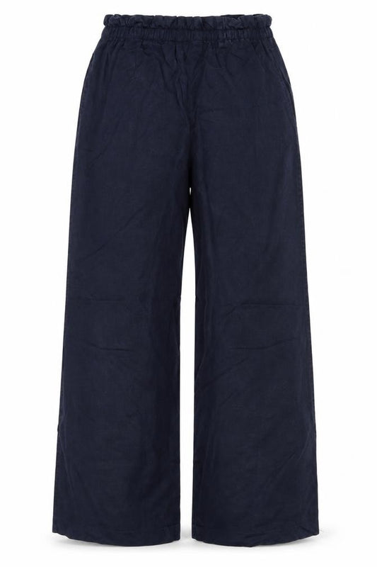 Marks & Spencer Women’s Navy UK 10 Wide Leg Tencel Buckle Trousers