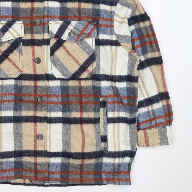 Zara Women’s Multicoloured S Plaid Check Snap Shirt Jacket