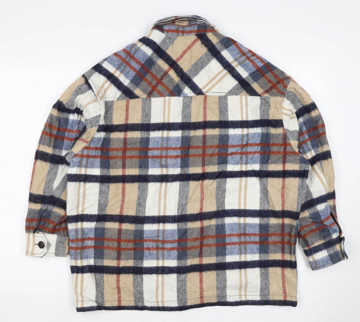 Zara Women’s Multicoloured S Plaid Check Snap Shirt Jacket