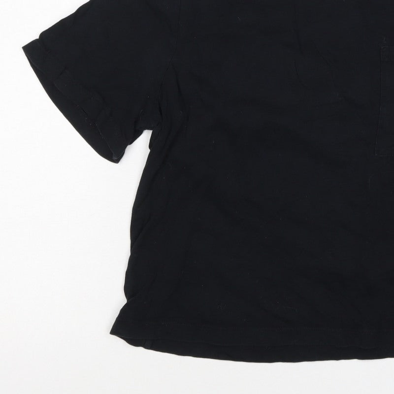 Calvin Klein Jeans Women Black L Basic Logo Pocket T-Shirt