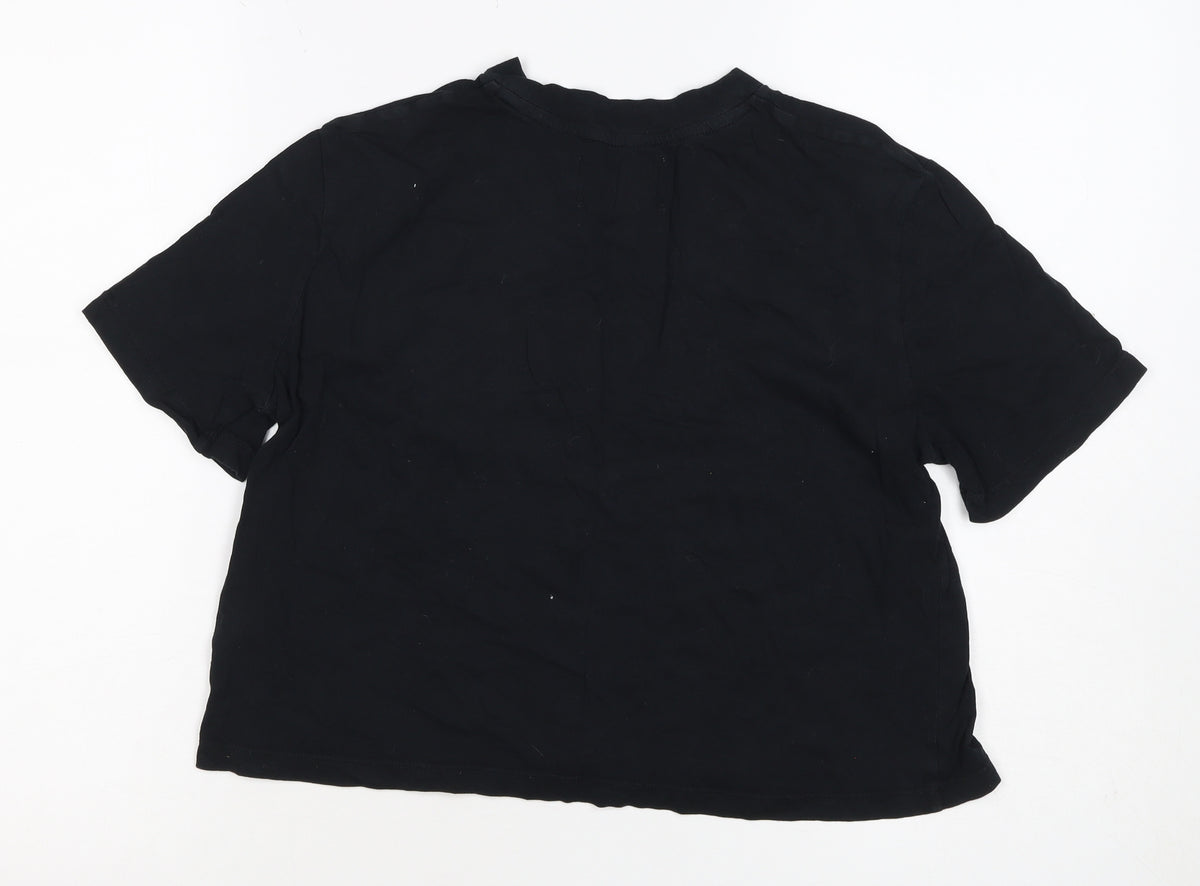 Calvin Klein Jeans Women Black L Basic Logo Pocket T-Shirt