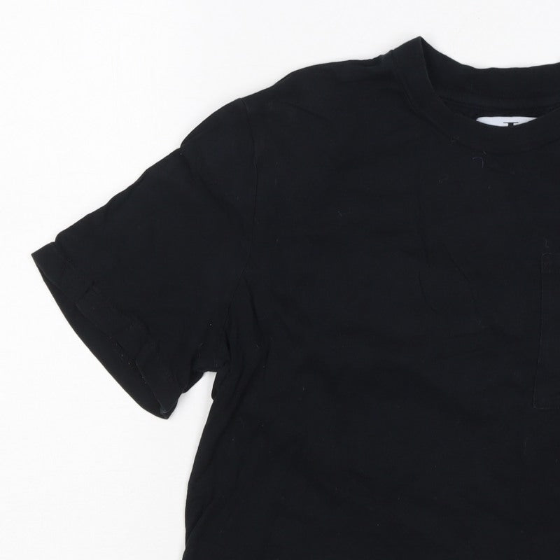 Calvin Klein Jeans Women Black L Basic Logo Pocket T-Shirt