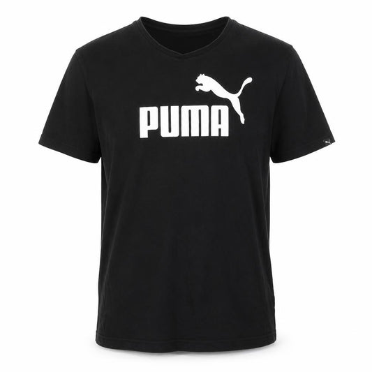 Puma Men’s Black M Dry Logo Crew Neck Short Sleeve T-Shirt