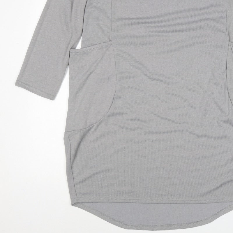 KidsForm Teens Grey XL Shift Dress 3/4 Sleeve Jersey Pockets