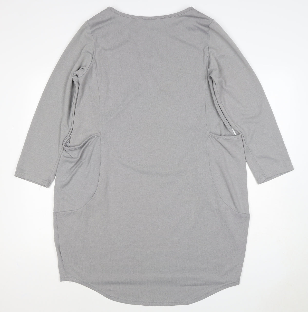 KidsForm Teens Grey XL Shift Dress 3/4 Sleeve Jersey Pockets