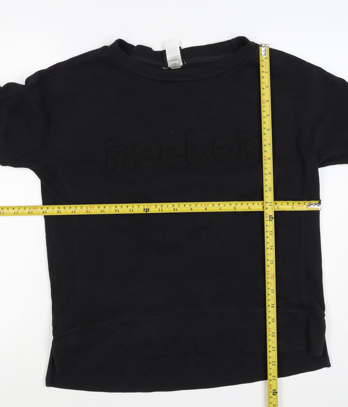 Reebok Women’s Black S Logo Crew Neck Pullover Sweatshirt