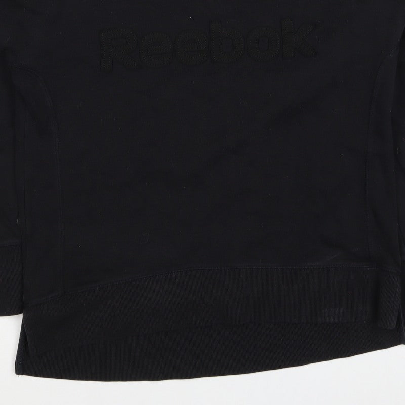Reebok Women’s Black S Logo Crew Neck Pullover Sweatshirt