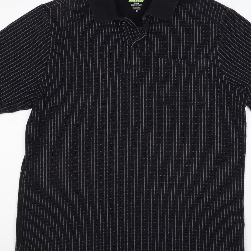 IZOD Men’s Black Pinstripe Cool-FX Performance Polo Shirt M