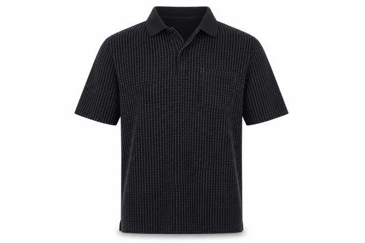IZOD Men’s Black Pinstripe Cool-FX Performance Polo Shirt M