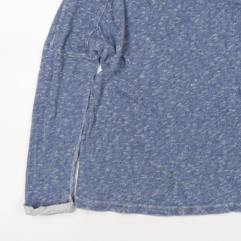Next Girls Blue Marl Cotton Pullover Sweatshirt Age 9 Years