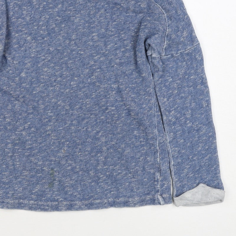 Next Girls Blue Marl Cotton Pullover Sweatshirt Age 9 Years