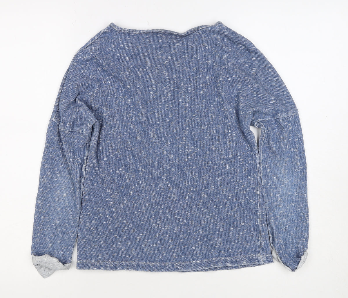 Next Girls Blue Marl Cotton Pullover Sweatshirt Age 9 Years