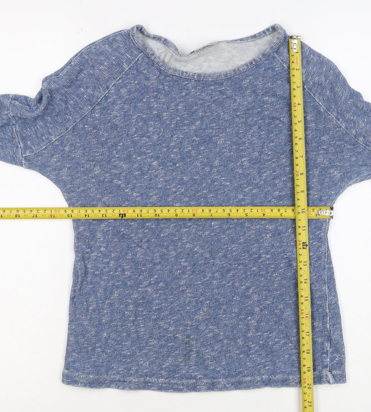 Next Girls Blue Marl Cotton Pullover Sweatshirt Age 9 Years