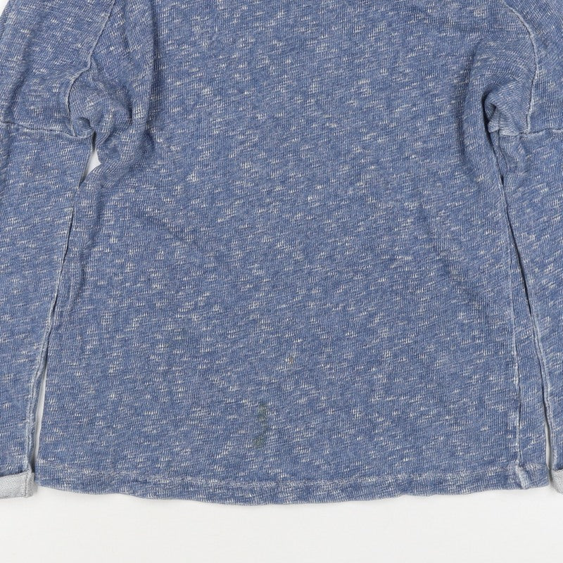 Next Girls Blue Marl Cotton Pullover Sweatshirt Age 9 Years