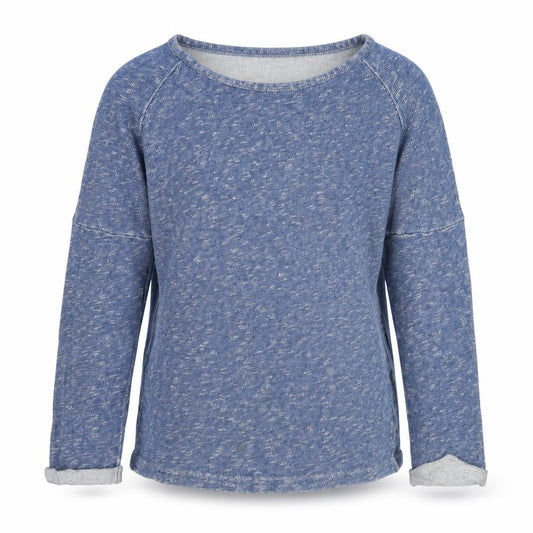 Next Girls Blue Marl Cotton Pullover Sweatshirt Age 9 Years