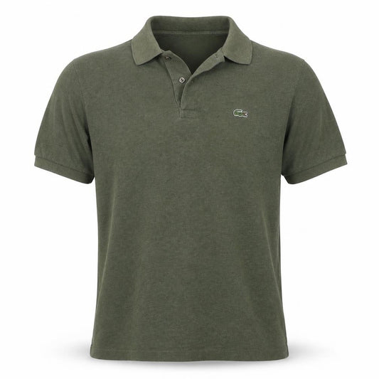 Lacoste Men’s Green L Classic Fit Cotton Short Sleeve Polo Shirt Logo