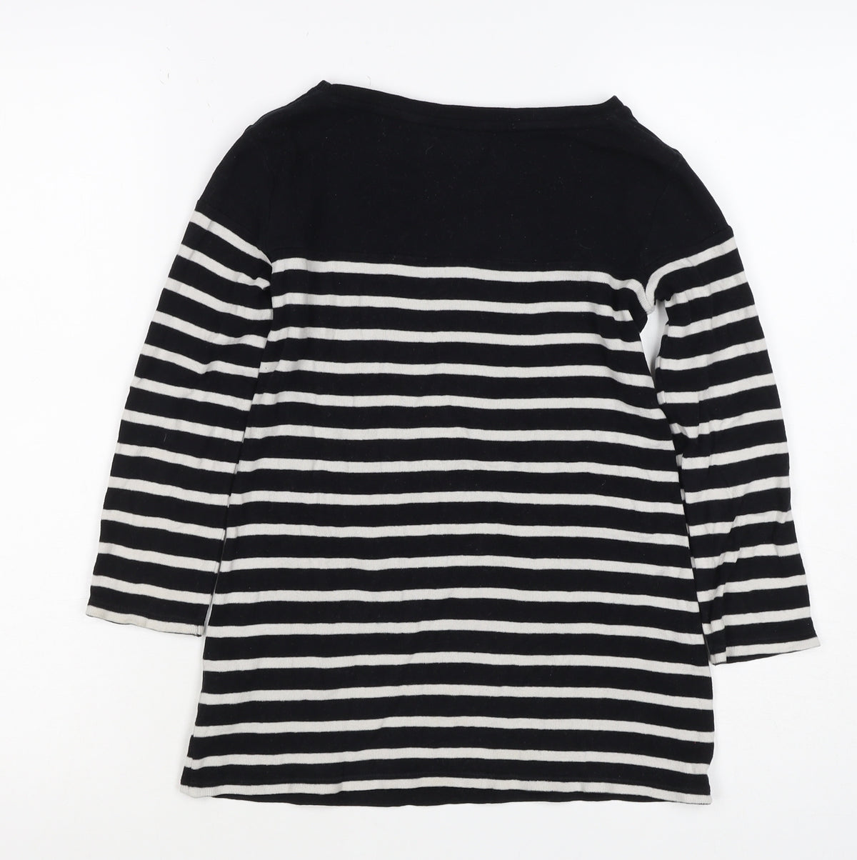 Next Girls Black White Stripe Sequin Star Tunic Jumper 5 Years