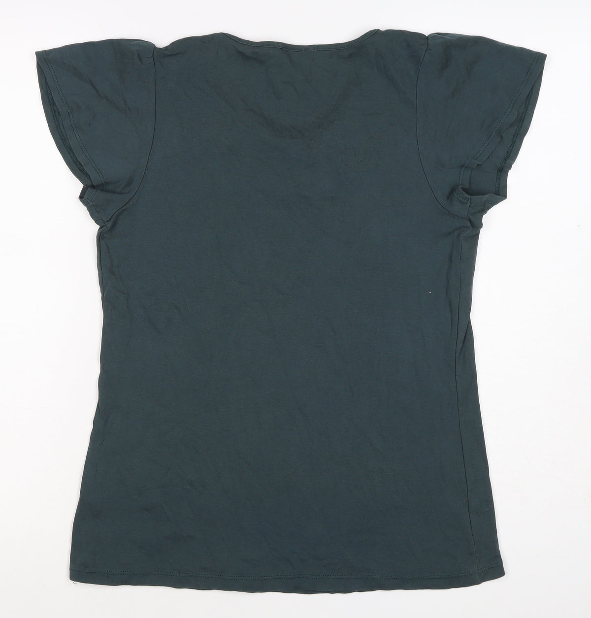 Moda at George Women's Teal UK 18 Basic Cap Sleeve Cotton T-Shirt