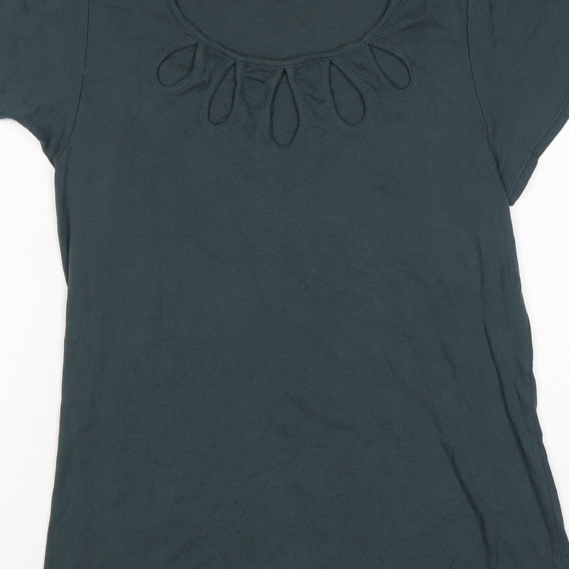 Moda at George Women's Teal UK 18 Basic Cap Sleeve Cotton T-Shirt