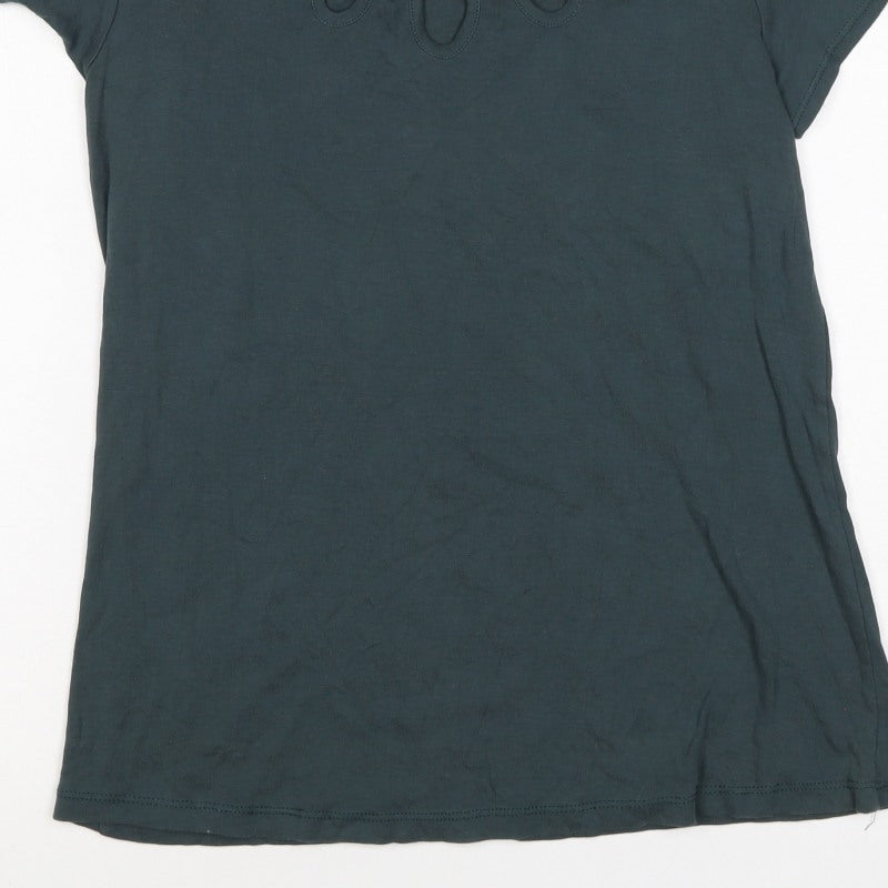 Moda at George Women's Teal UK 18 Basic Cap Sleeve Cotton T-Shirt
