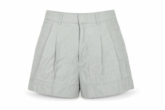Abercrombie & Fitch Women Grey S High Rise Pleated Lyocell Shorts