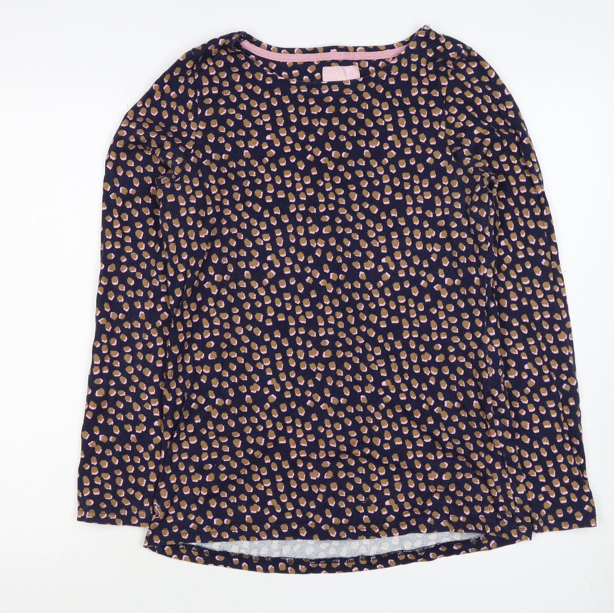Joules Women’s Blue Leopard Print Basic Jersey Top UK 12