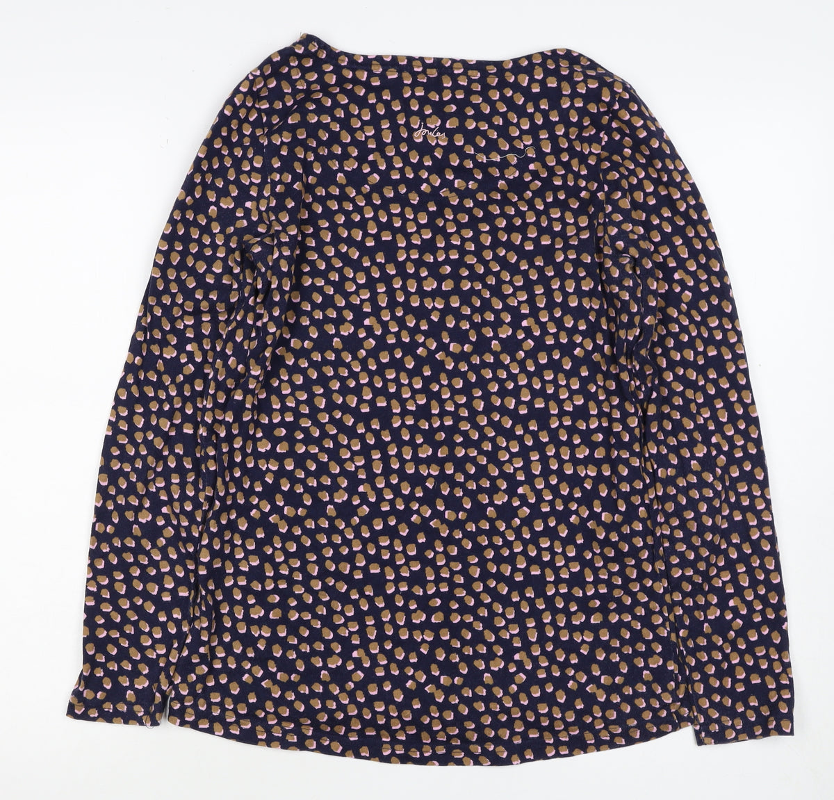 Joules Women’s Blue Leopard Print Basic Jersey Top UK 12